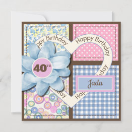 Convites Ano Específico 20, 21, 25, 40, 50, 60, Floral