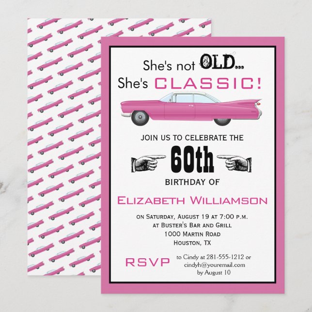 Convites Ano feito sob encomenda é aniversário não velho (Frente/Verso)