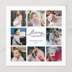 Convites Ano Moderno no na Revisão 8 Feriado de Colagem de