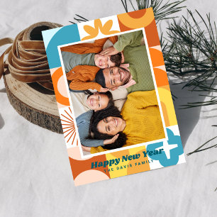 Convites Ano Novo Moderno do meio século