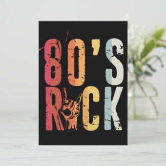 Convites anos 80 Rock Vintage - Banda de Música Retroativa