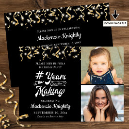 Convites ANOS Dourados DE Aniversário NO FAZER 2 Foto