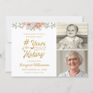 Convites ANOS FLORÍVEIS Rosa DE Aniversário NO FAZER 2 Foto