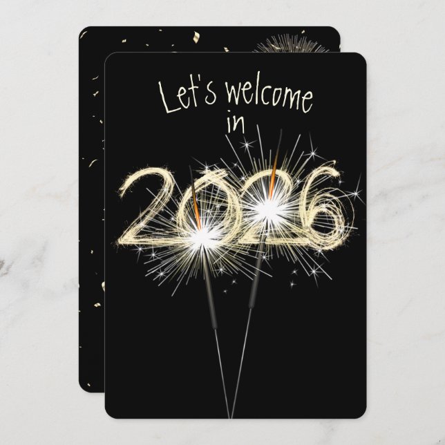 Convites Anos novos de 2026 (Frente/Verso)