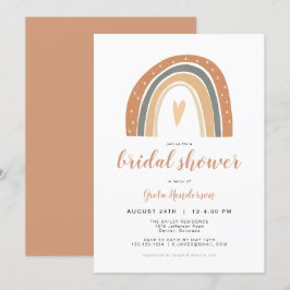 Convites ANSLEY | Boho Burnt Orange Rainbow Chá de panela