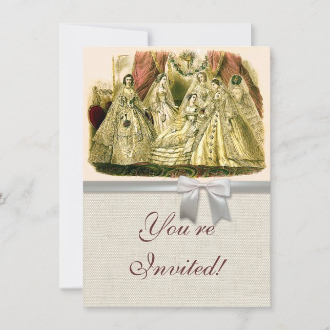 Convites Anterior Bridal de Casamento (Frente)