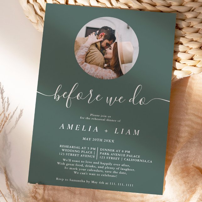 Convites Antes de fazermos o janto de ensaio verde de image (Criador carregado)