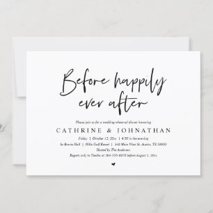 Convites Antes De Feliz Após O Janto De Ensaio De Casament