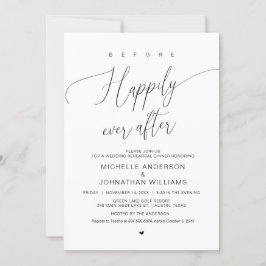 Convites Antes De Feliz Após O Janto De Ensaio De Casamento