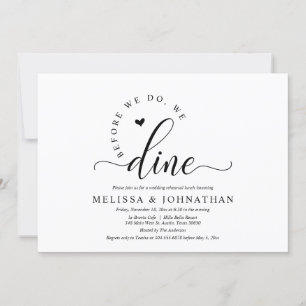 Convites Antes De Feliz Após O Janto De Ensaio De Casamento
