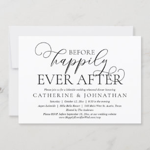 Convites Antes De Feliz Após O Janto De Ensaio De Casamento