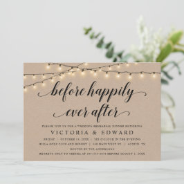 Convites Antes de feliz para sempre, ensaio de casamento