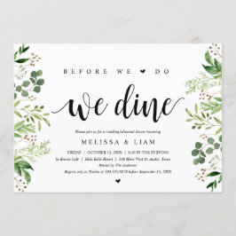 Convites Antes de Nós Fazermos, Nós Jantamos, Vegetação, Ja