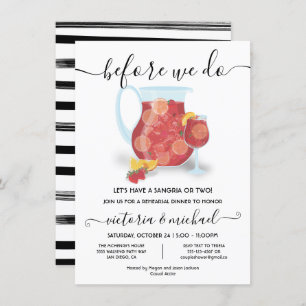 Convites Antes de tomarmos Sangria Cocktail Party