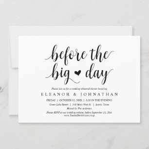Convites Antes Do Grande Dia, Festa De Janto De Ensaio De C