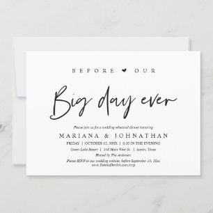 Convites Antes do nosso grande dia, Janto de ensaio de casa