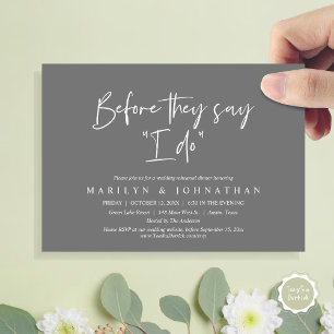 Convites Antes Que Digam "Eu Faço", Janto De Ensaio De Casa