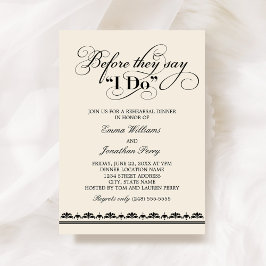 Convites Antes Que Digam Que Faço Janto De Ensaio Preto