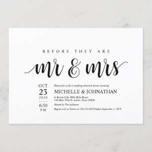 Convites Antes que estejam o Sr. e a Sra. ensaio convidam