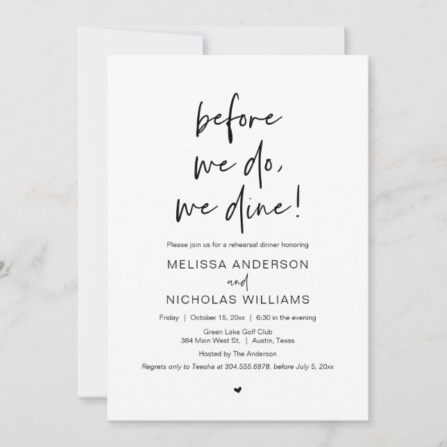 Convites Antes Que O Façamos, Comemos, Jantamos No Ensaio D (Frente)