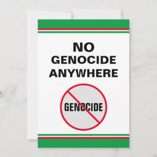 Convites Anti-Genocídio Sem Genocídio em Nenhum Lugar Alce