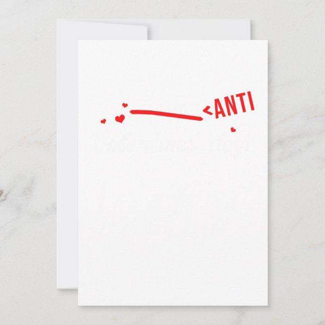 Convites Anti Valentines Day Funny Hate Hearts Day Gift (Frente)