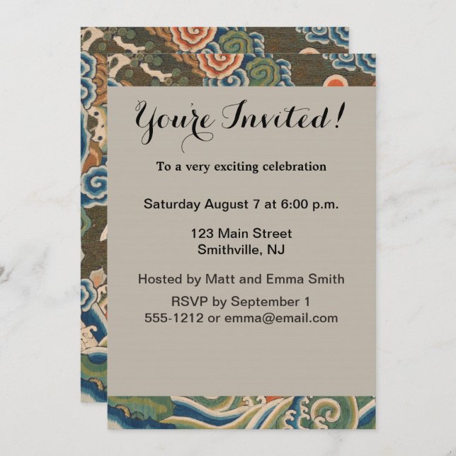 Convites Anticorpo Chinês de Ave (Frente/Verso)