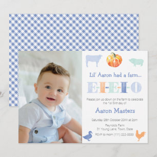 Convites Antiga Festa de aniversário de Fazenda MacDonald 