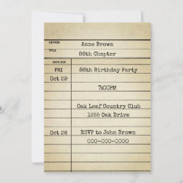 Convites Antiga placa de biblioteca 86ª Festa de aniversári