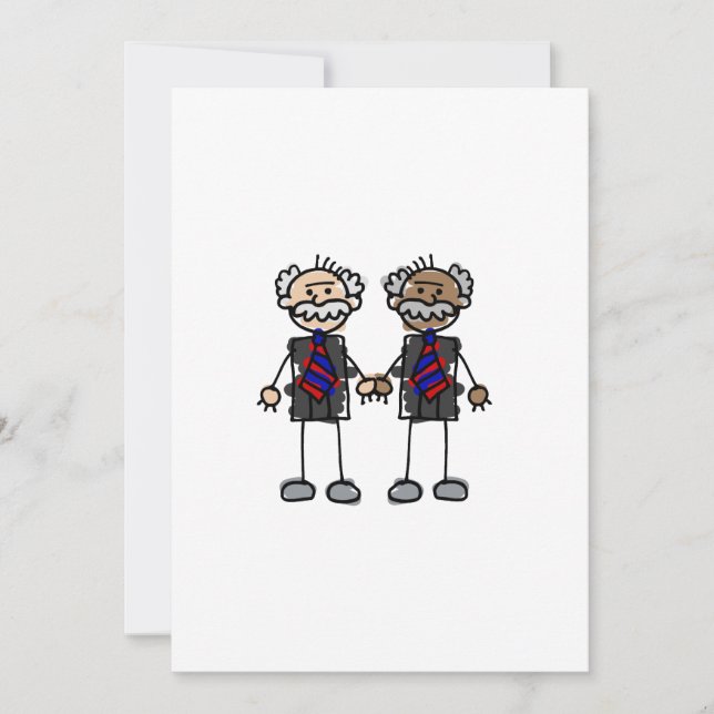 Convites Antigo Casal Interracial (Frente)