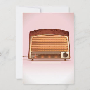 Convites Antigo reprodutor de Rádio retrô vintage