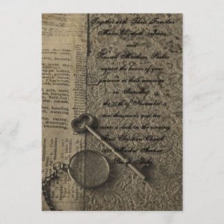 Convites antigos de Casamento Steampunk