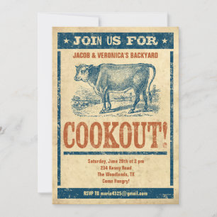 Convites Antigos para Cookout