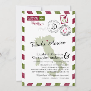 Convites Antiguidade Airmail Verona Itália   Chá de panela