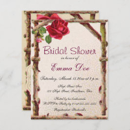 Convites Antiguidade Vitorítica Vintage rosa rustica
