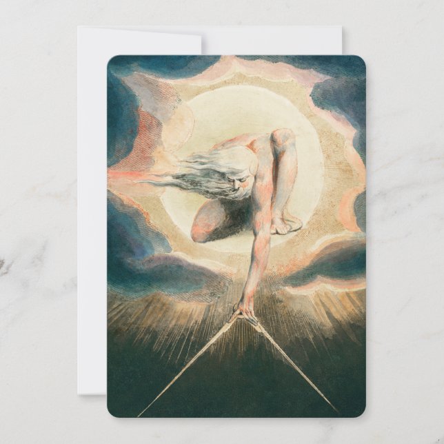 Convites Antiguidade William Blake Earth Compass Symbolismo (Frente)