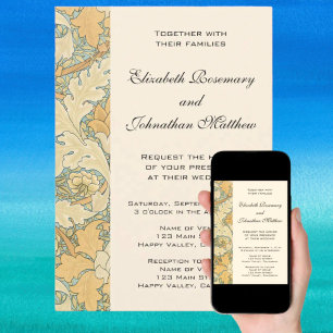 Convites Antiquado Vitoriano William Morris Rua James Flora