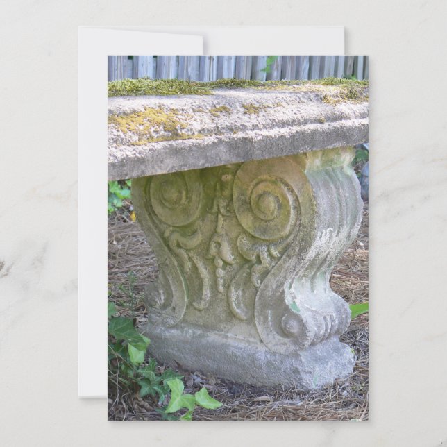 Convites Antique Bench do Jardim (Frente)