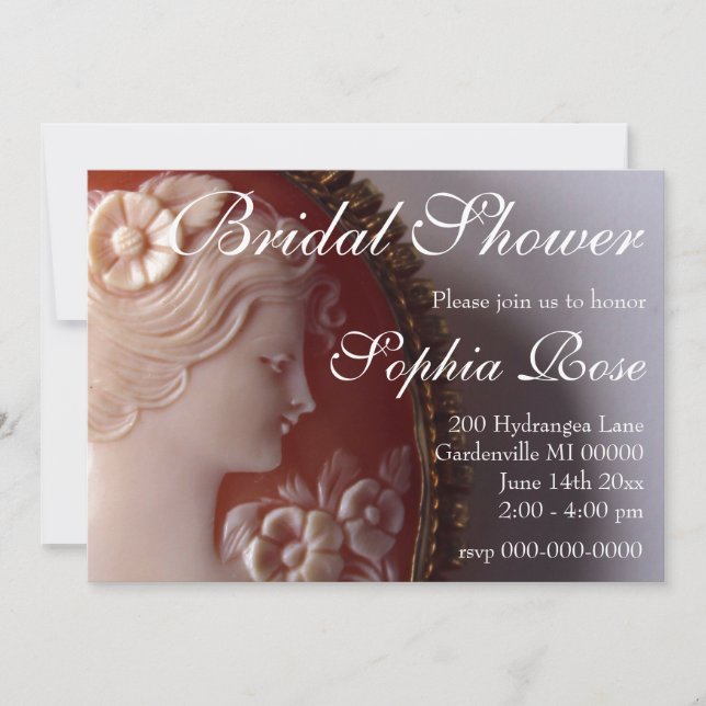 Convites Antique Cameo (Frente)