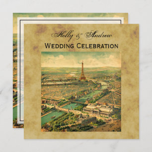 Convites Antique Paris Desapontou BG SQ Casamento