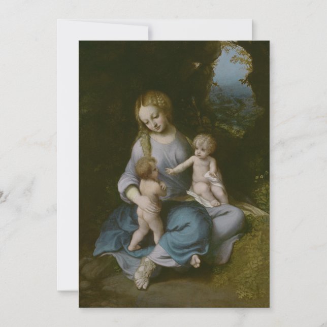 Convites Antonio da Correggio - Madonna e Criança com  (Frente)