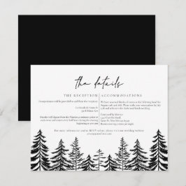 Convites ANTORA Preto e Branco Detalhes de Casamento de Pin