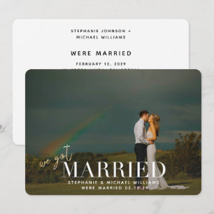 Convites Anunciamento De Fotos De Casamento Branco