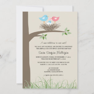 Convites Anunciante Adoção Ninho de Pássaro