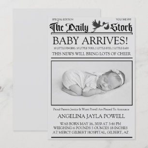 Convites Anunciante de Nascimento da Newsletter do Estilo N