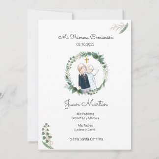 Convites Anuncio Comunión estampa estampita 