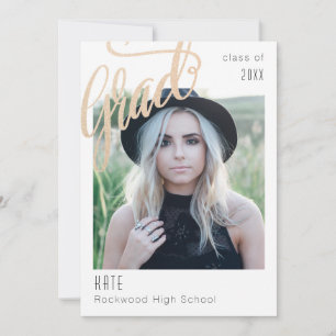 Convites Anúncio/convite de Formando Sparkle Dourado do Tr