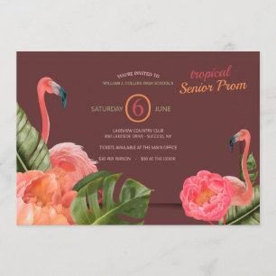 Convites ao Baile de formatura de Flamingos Tropic