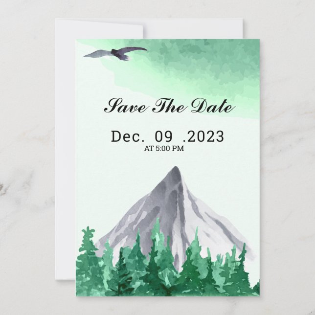 Convites ao casamento no inverno para Retirar o So (Verso)