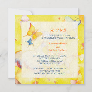 Convites ao Noivado: Borboletas Coloridas